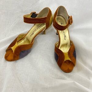 Bettye Muller Orange and Purple Heels